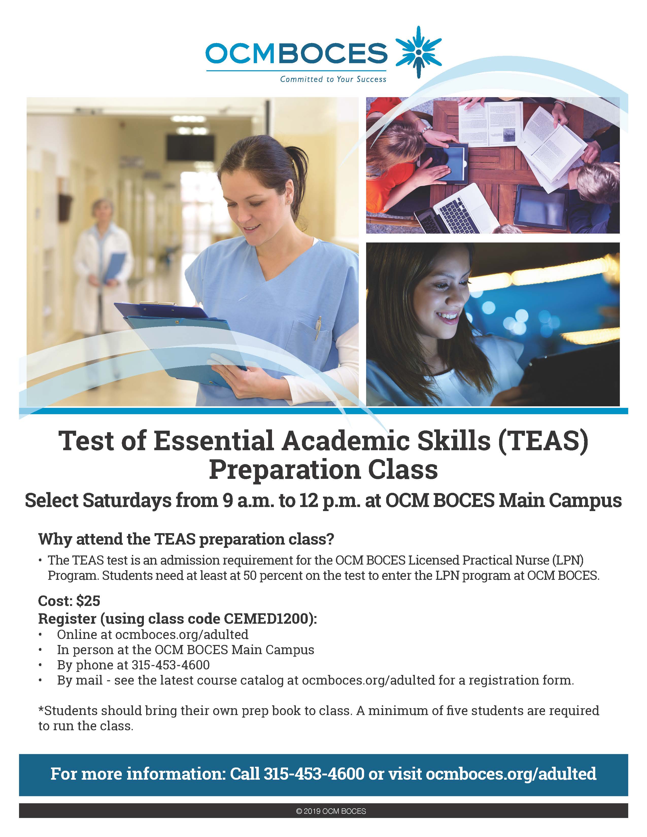 Test of Essential Academic Skills (TEAS) Preparation Class