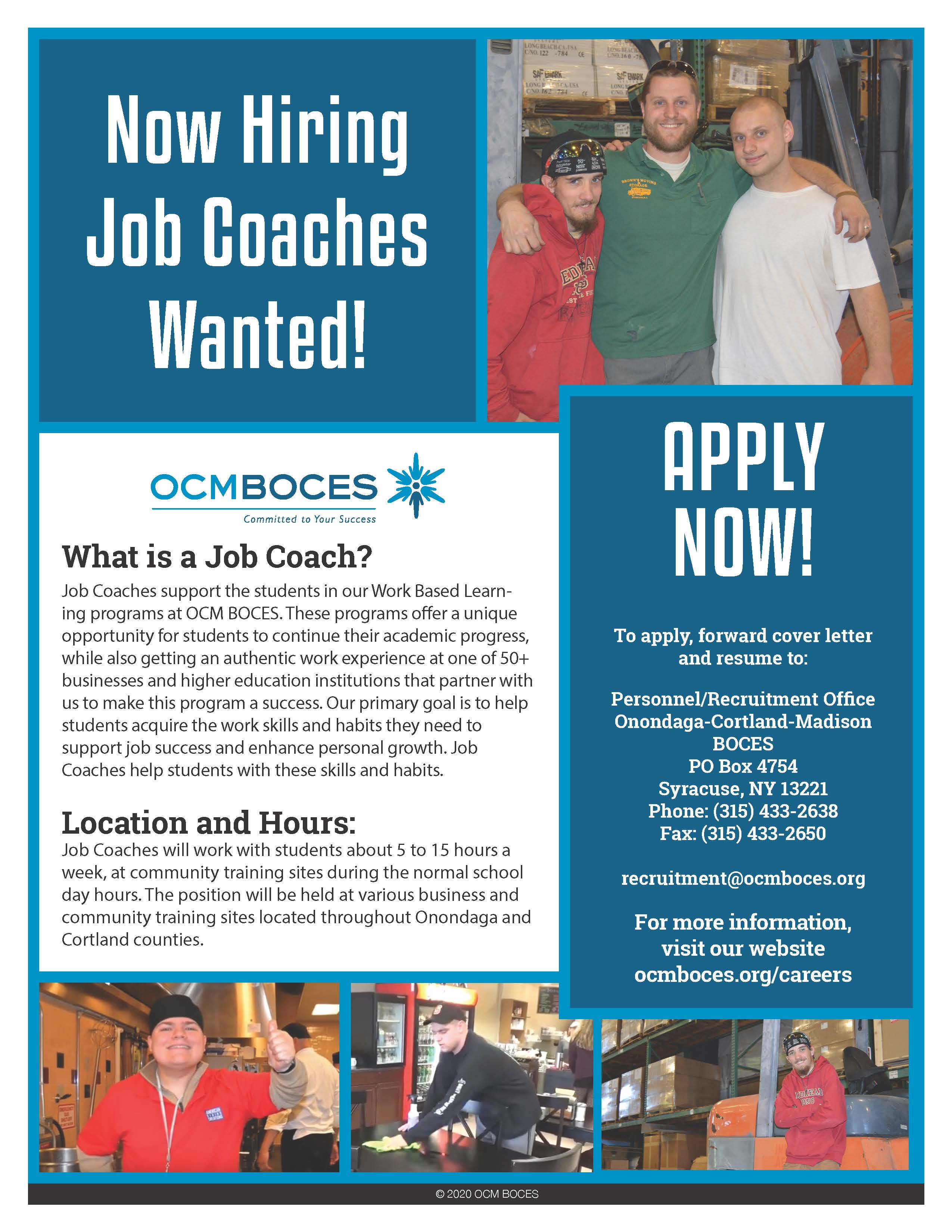Now Hiring - Job Coaches
