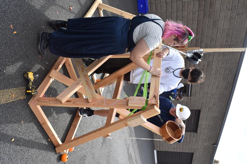 Students design, build, test pumpkin launchers in annual contest